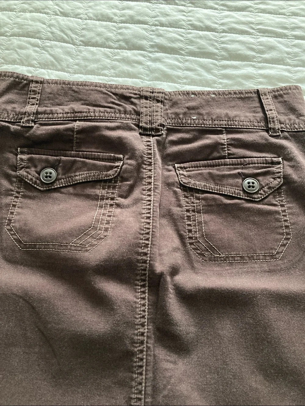 Old Navy Brown Mini Skirt with Front Seams - Picture 4 of 5